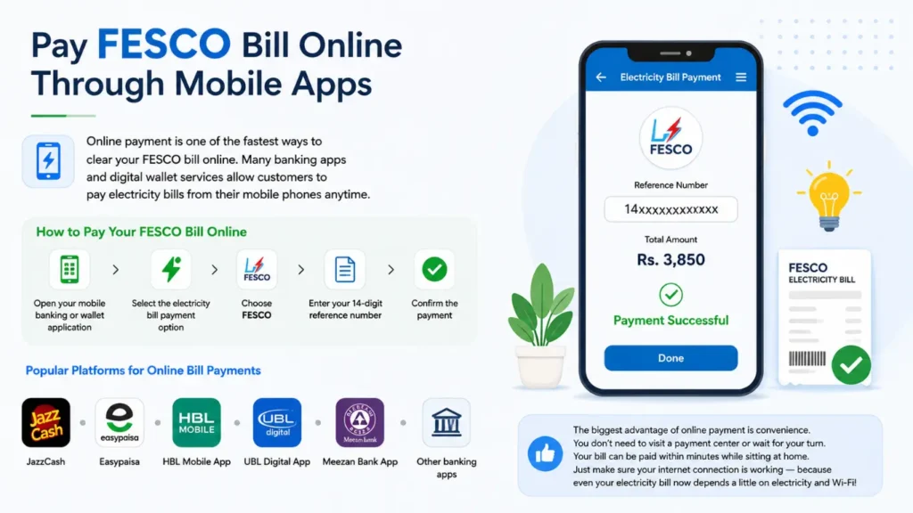 FESCO Bill Payment Through Mobile App
